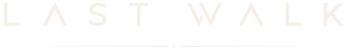 Last walk wordmark, bone white